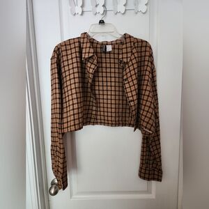 Cropped H&M Plaid Flannel